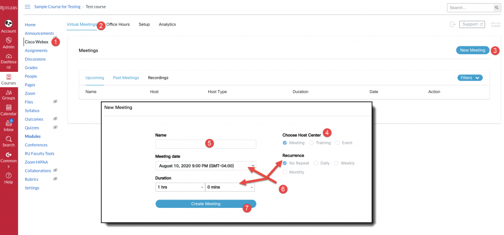 Webex create a virtual meetings 