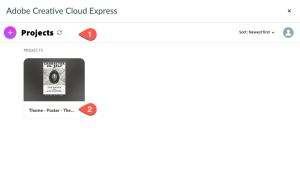 Adobe Creative Cloud Express app window